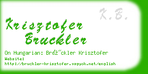 krisztofer bruckler business card